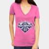 Tultex 214 - Ladies' Slim Fit Fine Jersey V-Neck Thumbnail