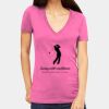 Tultex 214 - Ladies' Slim Fit Fine Jersey V-Neck Thumbnail