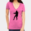 Tultex 214 - Ladies' Slim Fit Fine Jersey V-Neck Thumbnail