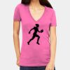 Tultex 214 - Ladies' Slim Fit Fine Jersey V-Neck Thumbnail