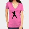 Tultex 214 - Ladies' Slim Fit Fine Jersey V-Neck Thumbnail