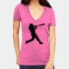 Tultex 214 - Ladies' Slim Fit Fine Jersey V-Neck Thumbnail
