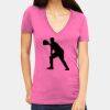 Tultex 214 - Ladies' Slim Fit Fine Jersey V-Neck Thumbnail