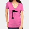 Tultex 214 - Ladies' Slim Fit Fine Jersey V-Neck Thumbnail