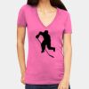 Tultex 214 - Ladies' Slim Fit Fine Jersey V-Neck Thumbnail