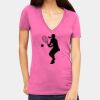 Tultex 214 - Ladies' Slim Fit Fine Jersey V-Neck Thumbnail