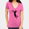 Tultex 214 - Ladies' Slim Fit Fine Jersey V-Neck Thumbnail