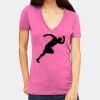 Tultex 214 - Ladies' Slim Fit Fine Jersey V-Neck Thumbnail