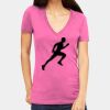 Tultex 214 - Ladies' Slim Fit Fine Jersey V-Neck Thumbnail