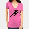 Tultex 214 - Ladies' Slim Fit Fine Jersey V-Neck Thumbnail