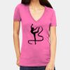 Tultex 214 - Ladies' Slim Fit Fine Jersey V-Neck Thumbnail