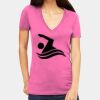 Tultex 214 - Ladies' Slim Fit Fine Jersey V-Neck Thumbnail