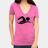 Tultex 214 - Ladies' Slim Fit Fine Jersey V-Neck Thumbnail