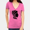 Tultex 214 - Ladies' Slim Fit Fine Jersey V-Neck Thumbnail