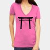 Tultex 214 - Ladies' Slim Fit Fine Jersey V-Neck Thumbnail