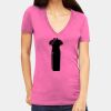 Tultex 214 - Ladies' Slim Fit Fine Jersey V-Neck Thumbnail