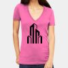 Tultex 214 - Ladies' Slim Fit Fine Jersey V-Neck Thumbnail