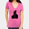 Tultex 214 - Ladies' Slim Fit Fine Jersey V-Neck Thumbnail