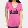 Tultex 214 - Ladies' Slim Fit Fine Jersey V-Neck Thumbnail