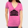 Tultex 214 - Ladies' Slim Fit Fine Jersey V-Neck Thumbnail