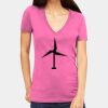 Tultex 214 - Ladies' Slim Fit Fine Jersey V-Neck Thumbnail