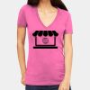 Tultex 214 - Ladies' Slim Fit Fine Jersey V-Neck Thumbnail