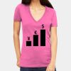 Tultex 214 - Ladies' Slim Fit Fine Jersey V-Neck Thumbnail