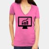 Tultex 214 - Ladies' Slim Fit Fine Jersey V-Neck Thumbnail