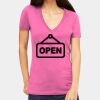 Tultex 214 - Ladies' Slim Fit Fine Jersey V-Neck Thumbnail