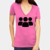 Tultex 214 - Ladies' Slim Fit Fine Jersey V-Neck Thumbnail