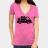 Tultex 214 - Ladies' Slim Fit Fine Jersey V-Neck Thumbnail