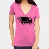 Tultex 214 - Ladies' Slim Fit Fine Jersey V-Neck Thumbnail