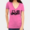 Tultex 214 - Ladies' Slim Fit Fine Jersey V-Neck Thumbnail