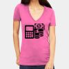 Tultex 214 - Ladies' Slim Fit Fine Jersey V-Neck Thumbnail