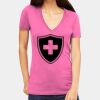 Tultex 214 - Ladies' Slim Fit Fine Jersey V-Neck Thumbnail