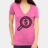 Tultex 214 - Ladies' Slim Fit Fine Jersey V-Neck Thumbnail