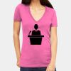 Tultex 214 - Ladies' Slim Fit Fine Jersey V-Neck Thumbnail