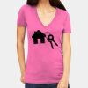 Tultex 214 - Ladies' Slim Fit Fine Jersey V-Neck Thumbnail
