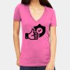 Tultex 214 - Ladies' Slim Fit Fine Jersey V-Neck Thumbnail