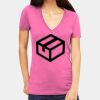 Tultex 214 - Ladies' Slim Fit Fine Jersey V-Neck Thumbnail