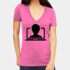 Tultex 214 - Ladies' Slim Fit Fine Jersey V-Neck Thumbnail