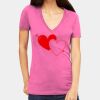 Tultex 214 - Ladies' Slim Fit Fine Jersey V-Neck Thumbnail