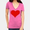 Tultex 214 - Ladies' Slim Fit Fine Jersey V-Neck Thumbnail
