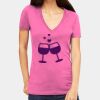 Tultex 214 - Ladies' Slim Fit Fine Jersey V-Neck Thumbnail