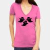 Tultex 214 - Ladies' Slim Fit Fine Jersey V-Neck Thumbnail
