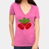 Tultex 214 - Ladies' Slim Fit Fine Jersey V-Neck Thumbnail
