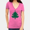 Tultex 214 - Ladies' Slim Fit Fine Jersey V-Neck Thumbnail