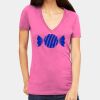Tultex 214 - Ladies' Slim Fit Fine Jersey V-Neck Thumbnail