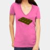 Tultex 214 - Ladies' Slim Fit Fine Jersey V-Neck Thumbnail