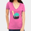 Tultex 214 - Ladies' Slim Fit Fine Jersey V-Neck Thumbnail